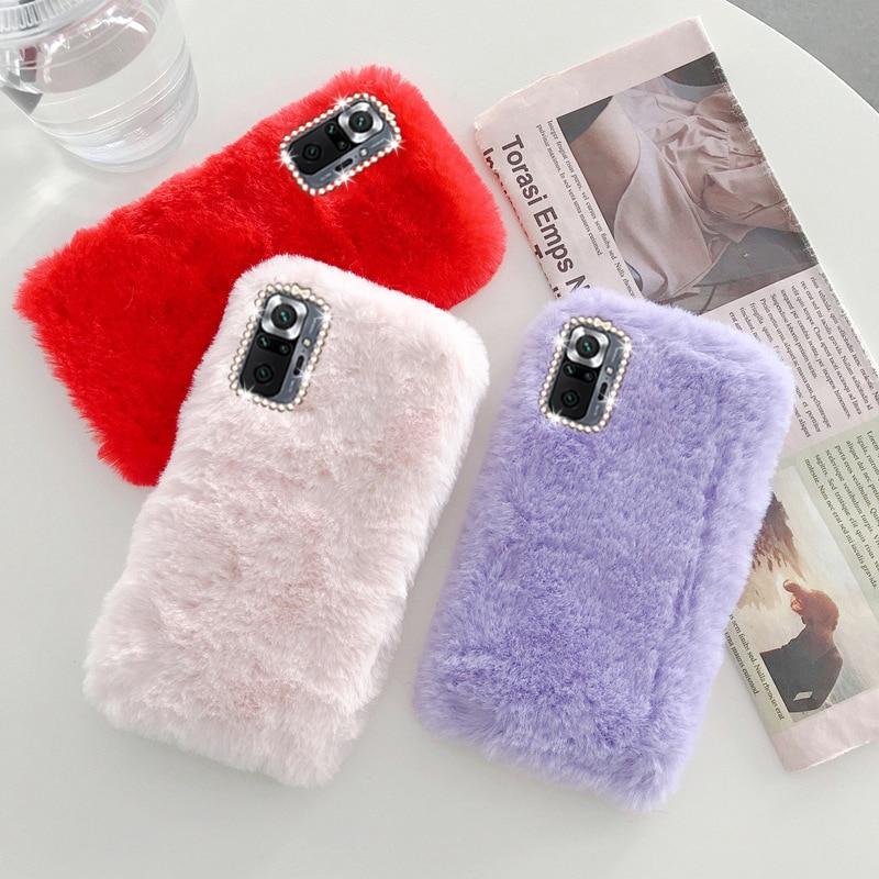 Плюшевая задняя крышка телефона для Redmi 10 9 9A9T 9C 8 8A Note 10 11 8 9 pro 8T, мягкий чехол из ТПУ для xiaomi 11T 10T 11 Lite Poco F3 X3 M3/iphone/Samsung/Honor