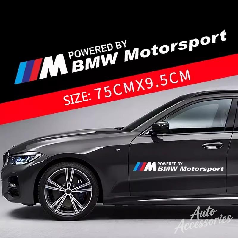 DZBW6 2pcs Car Body Sticker For BMW M Motorsport 1 3 5 7 Series X1 X2 X3 X5 X4 X6 X7 Modified Decal Styling Decorate Auto Accessories