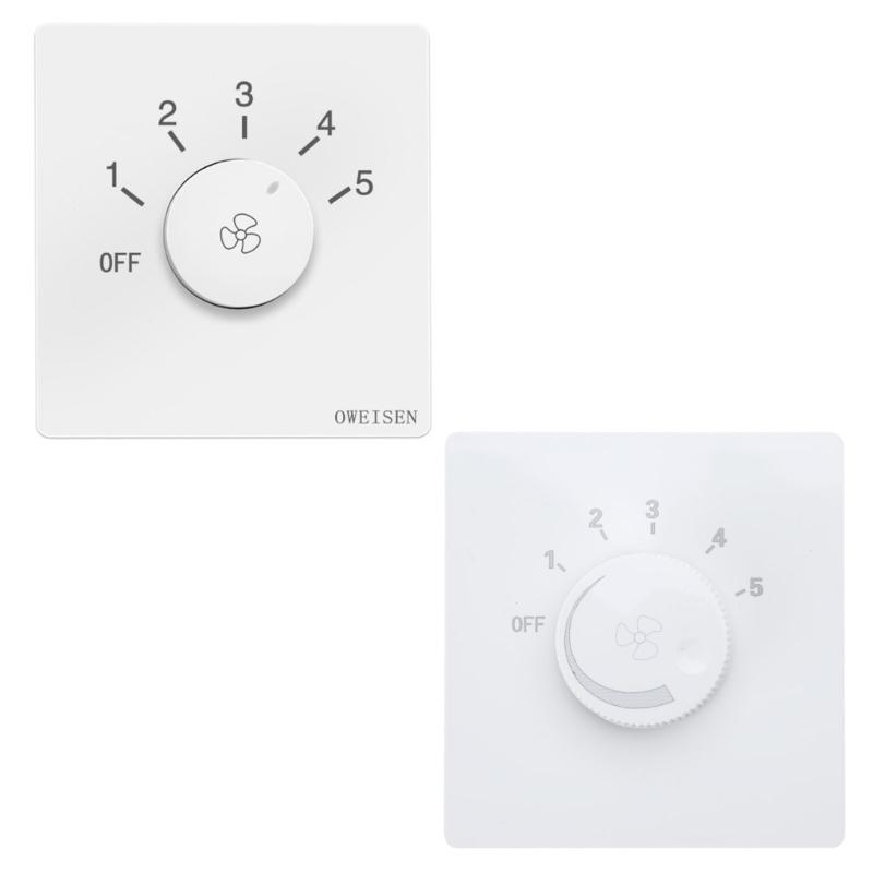 Adjustable Ceiling Fan Speed Control Switch Wall Button Dimmer Switch Electronics Mechanical Rotary-On/Off Switch 220V