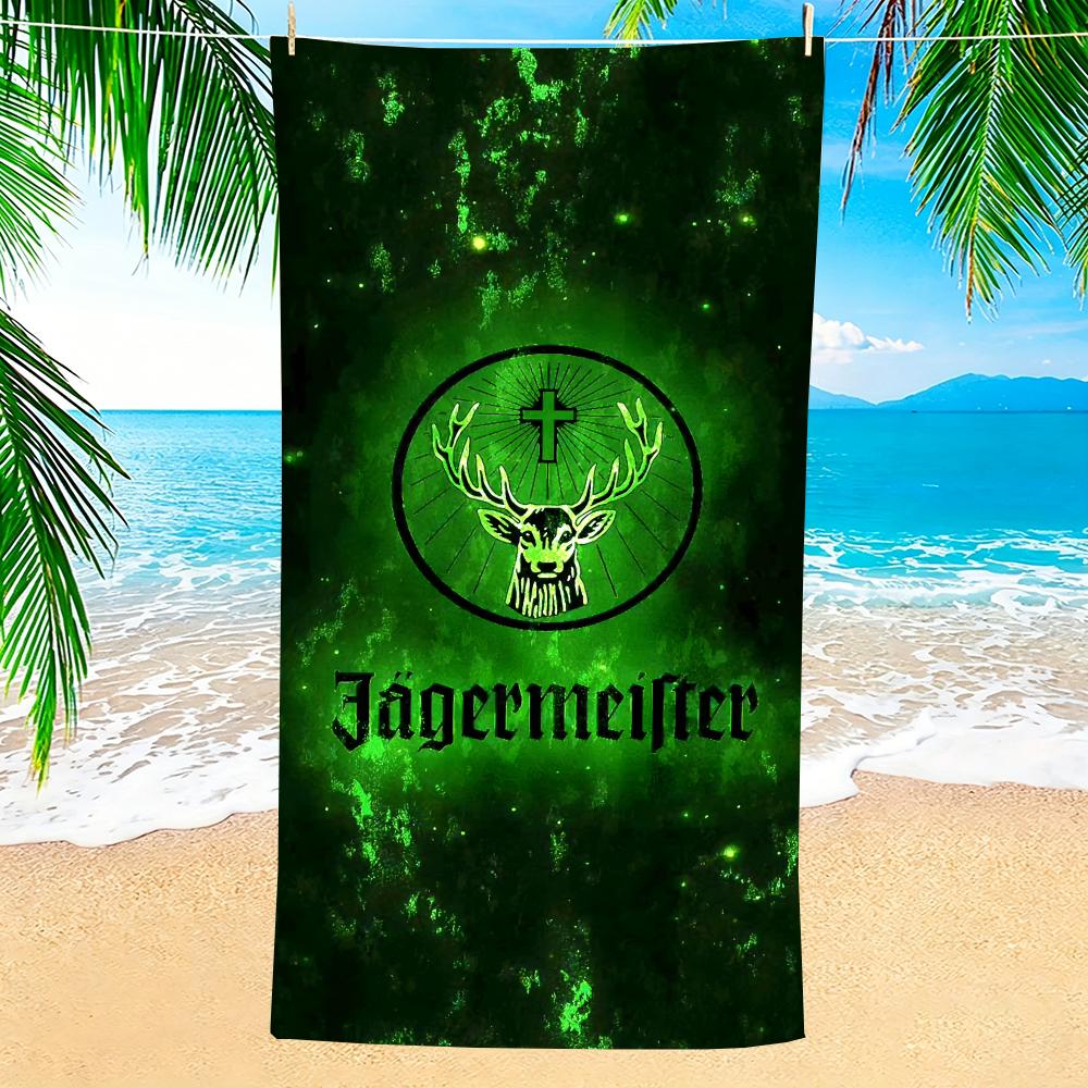 Бренд Jaegermeister Большое полотенце Полотенце Мягкое Бассейн Подарок Для путешествий Тренажерный зал Душ Кемпинг Быстросохнущее Спортивное Большие пляжные полотенца