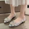 Spring and Autumn Casual Fashion Pointed Toe Comfortable Non-slip Wear-resistant Simple Metal Decorative Women's Shoes
