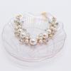 Stainless Steel Pet Necklace Adjustable Dog Collar Luxury Diamond Collar  For Cats