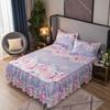 3PCS Beautiful Printed Bed Skirts,  One Bed Skirt and Two Pillowcases Suitable for Year-Round Use. Comfortable and Skin-Friendly Bed Skirt