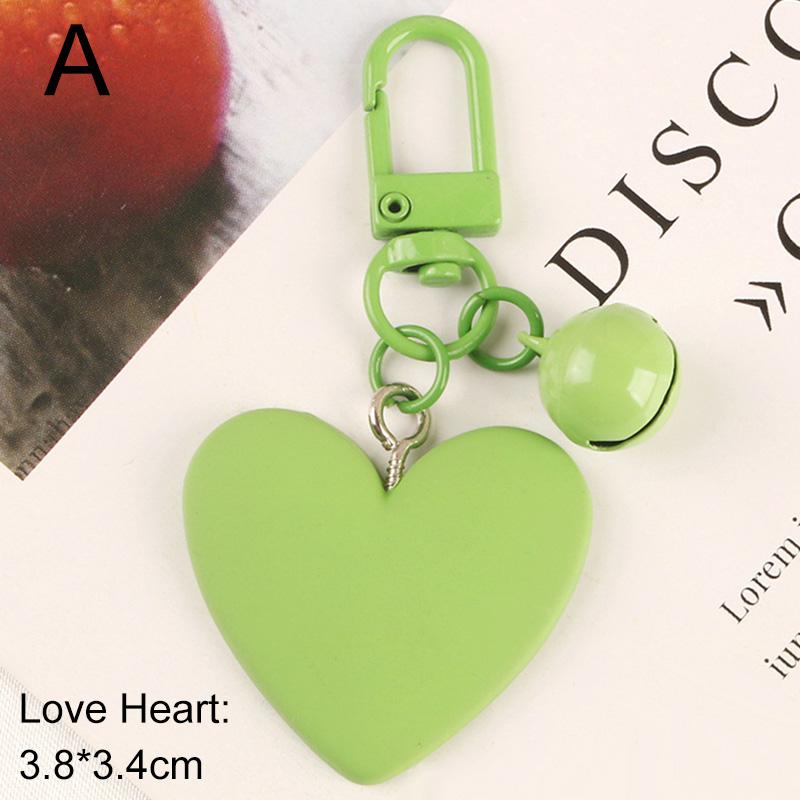 1PC Party Gifts Bells Love Heart Keychain Keyring Keychains Bag Pendants Car Keychains Cute Charms