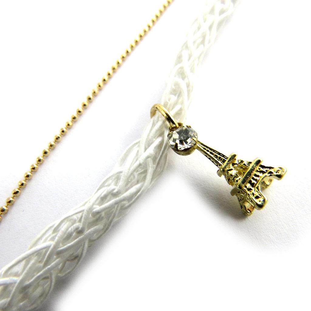 Les Trésors De Lily [N1693] - White Gold 'Eiffel Tower' Bracelet