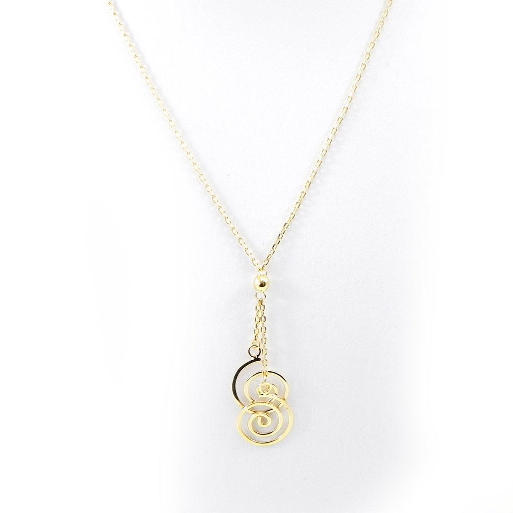 Les Trésors De Lily [G9344] — Позолоченное колье «Хореография» — 40x15 мм