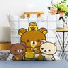 RRilakkuma Cushion Cover Washable Linen Pillowcase Soft  for Sofa Bed Cozy Home Room Decor