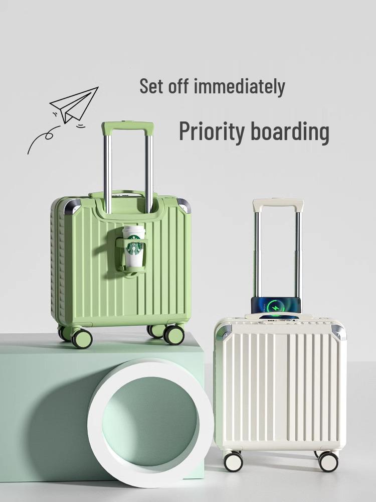 Многофункциональный 18-дюймовый чемодан для ручной клади для девочки с замком TSA и 20-дюймовым отделением для хранения