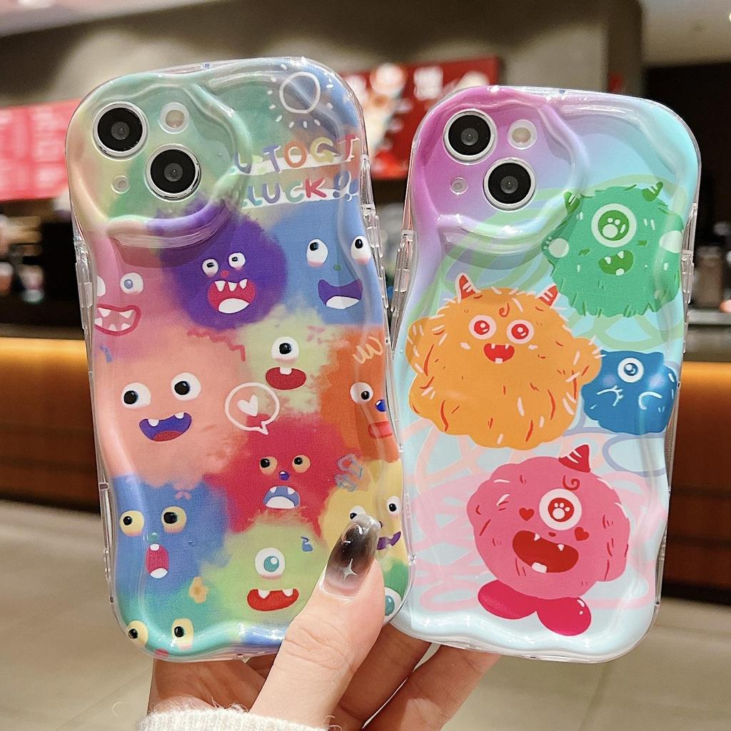 Cute Silicone Case for Xiaomi Redmi Note 12 11 10 Pro Vivo V23E V27 V25 Oppo A78 A58 A38 Infinix Hot 30i 40i Funda Ghost Monster Cover Soft TPU Bumper