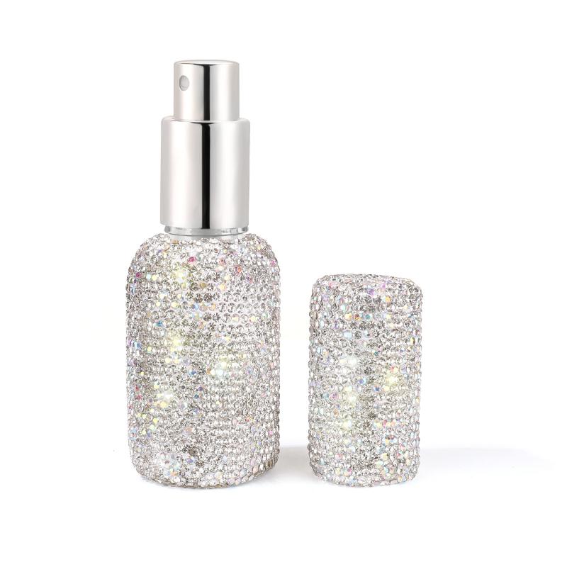 30 мл миниатюрный портативный дорожный спрей с алмазной инкрустацией, роскошный вакуумный флакон-пресс