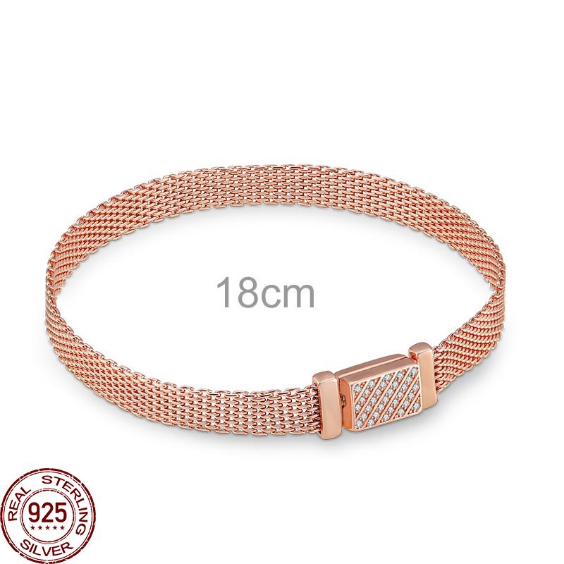 Женская цепочка-зажим из стерлингового серебра 925 пробы с сеткой, круглая подвеска в виде бабочки, подходит для оригинального браслета из сетки своими руками