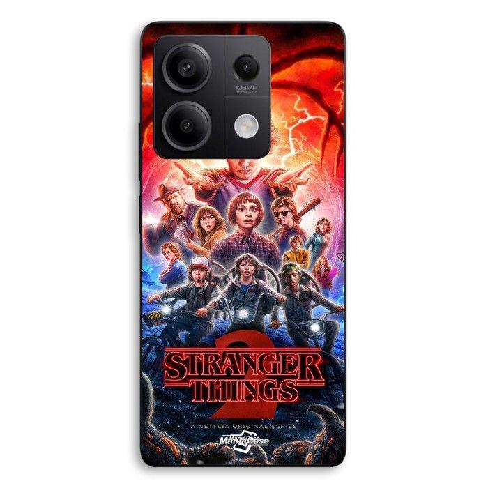 Coque de téléphone - MANIACASE - Xiaomi Redmi Note 13 5G - Noir - Silicone TPU - Stranger Things saison 2
