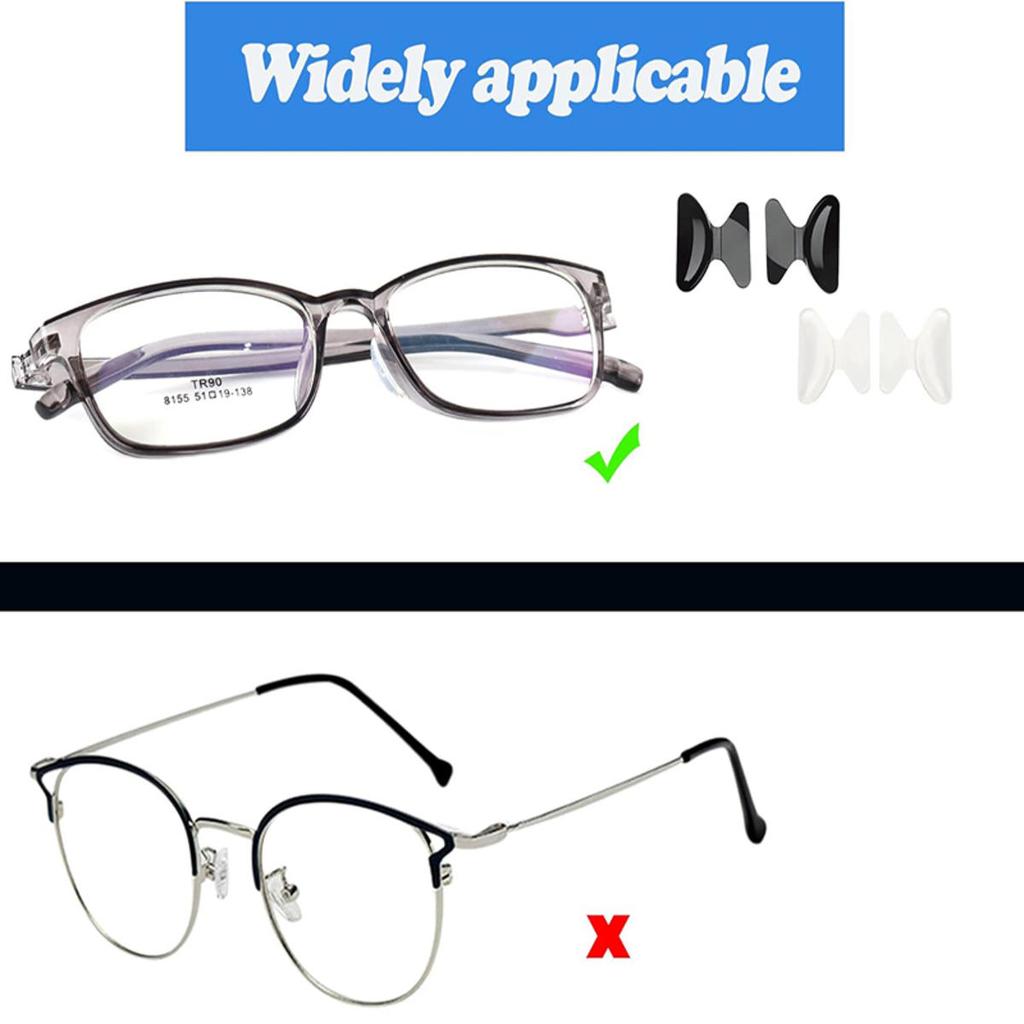 5 пар очков, носовые упоры, клейкие силиконовые носовые упоры, нескользящие прозрачные тонкие носоупоры для очков, очков для зрения, солнцезащитных очков