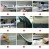ABTU-4Pcs/Set Black LHD 4 Doors Armrest Panel Leather Cover Inner Trim For Jetta Golf MK5 2005-2010 With Tools