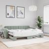 VidaXL Daybed with Trundle and Mattress Light Grey 80x200cm Velvet 3196946