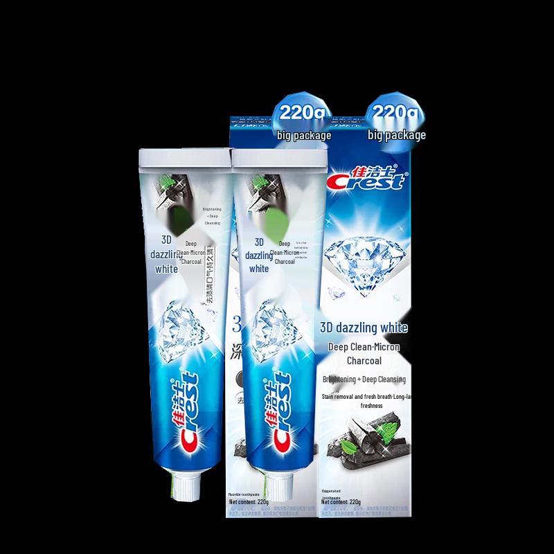 Crest 3D White Micro-Charcoal Toothpaste Twin Pack