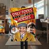 1 шт. Фланелевое одеяло с принтом Fools&Horses, Высококачественное, Удобное для всех сезонов, Домашний декор, Тепло и уют, Идеально для рождественских подарков103
