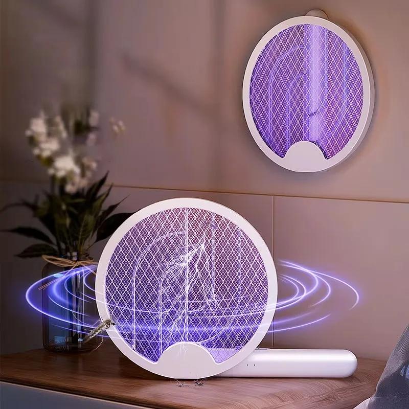 3500 В складная электрическая мухобойка-ракетка для уничтожения комаров с УФ-лампой, ловушка для мух от комаров с зарядкой от USB