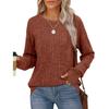 Sweatshirts For Women Long Sleeve Crewneck Pullover Casual Solid Tunic Tops With Thumb Hole