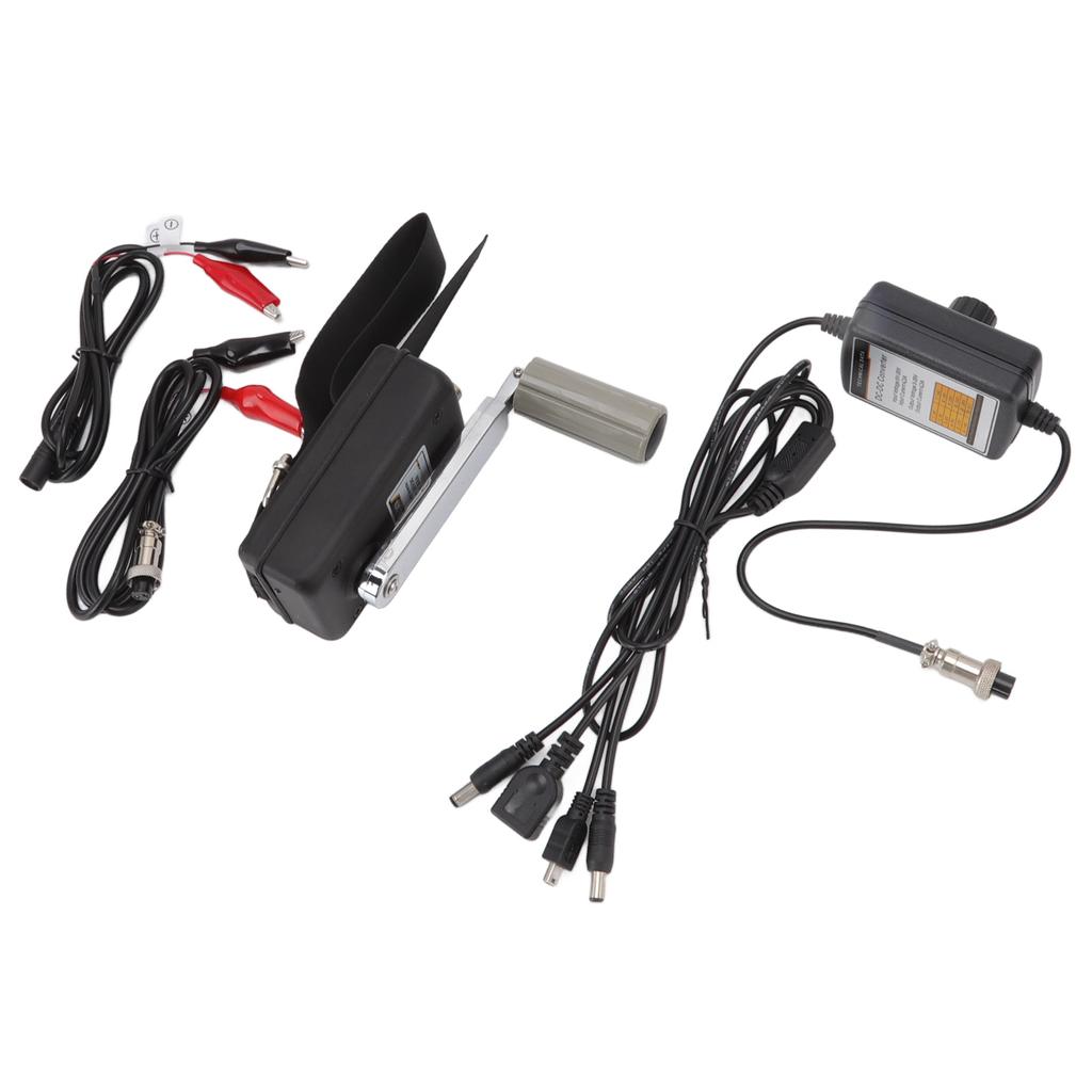 Hand Crank Generator Portable High Efficiency 30W Small Black Generator for Outdoor Emergency