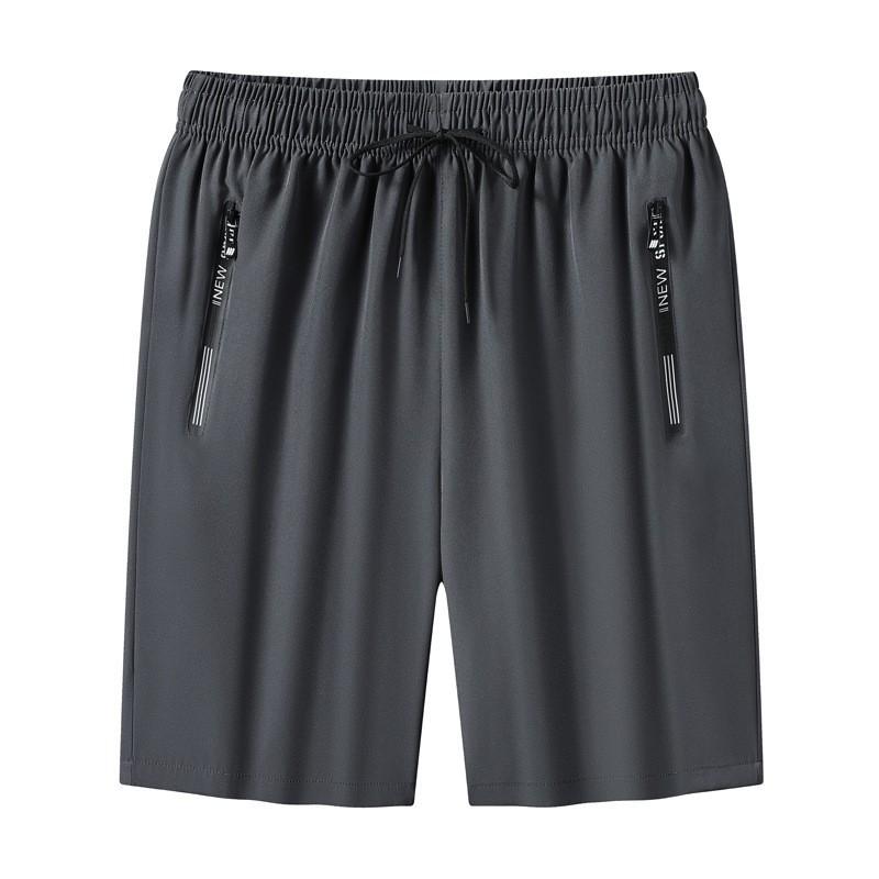 Summer Quick Drying Ice Silk Sports Casual Five Quarter Pants Plus Size Beach Men’s Shorts