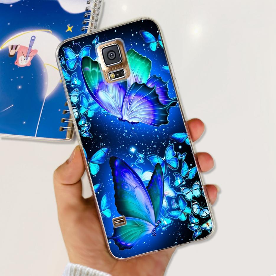 Чехол для Samsung Galaxy S5 G900F G900I G900M G900A G900T Милый Расписной Чехол Мягкий ТПУ Чехол для Телефона Для Samsung S5 S 5 GalaxyS5 Сумки