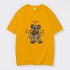 and WoShort Sleeve T-Shirts Bear Print Shirts Cotton Casual Gym Sports Summer Novelty Oversized Clothing Harajuku