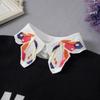 Elegant White Embroidery Chiffon Fake Collar For Shirt Woman Detachable Half Faux False Shirt Collar Tie Clothing Accessories