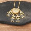 Nidin Fashion Hot Family Member Pendant Necklace Micro-Studded Zircon Love Heart Boy Girl Parent-Child Jewelry Mother's Day Gift