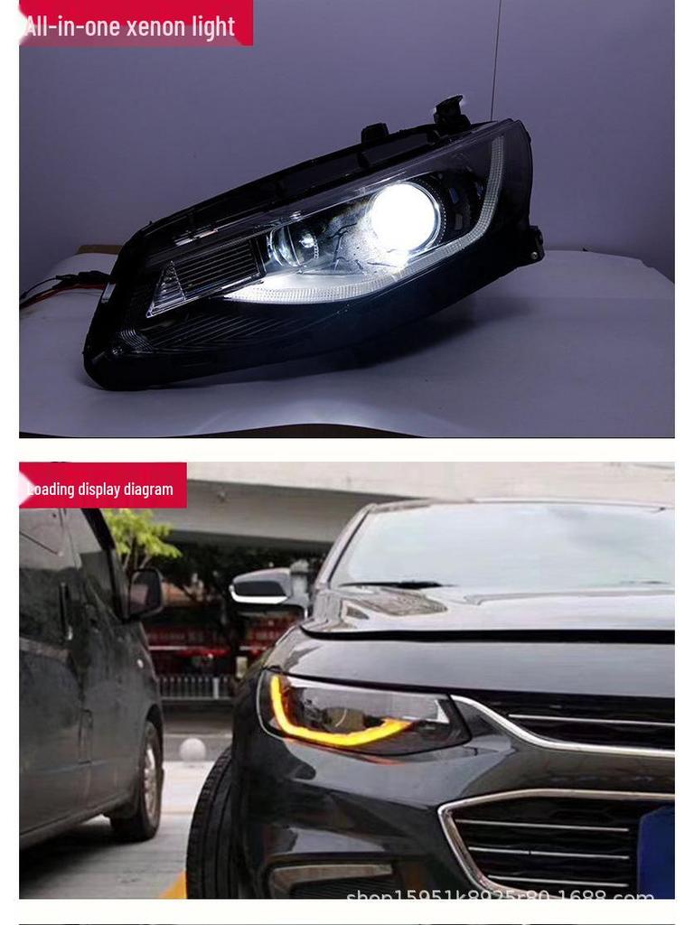 16-18 Chevy Malibu XL LED Headlight Assembly with Xenon & Turn Signal Lens