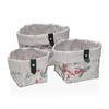 Set of 3 Square Baskets. Holly