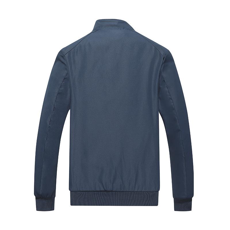 Куртка Деловая повседневная мужская куртка Повседневная однотонная куртка с воротником-стойкой