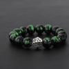 Men's Bracelet Imitation Agate Stone Bead Bracelet Round Bead Bracelet