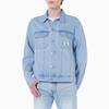 Calvin Klein Color Block Label Comfortable Long Sleeve Denim Jacket Men Jackets Blue J325551-1AA
