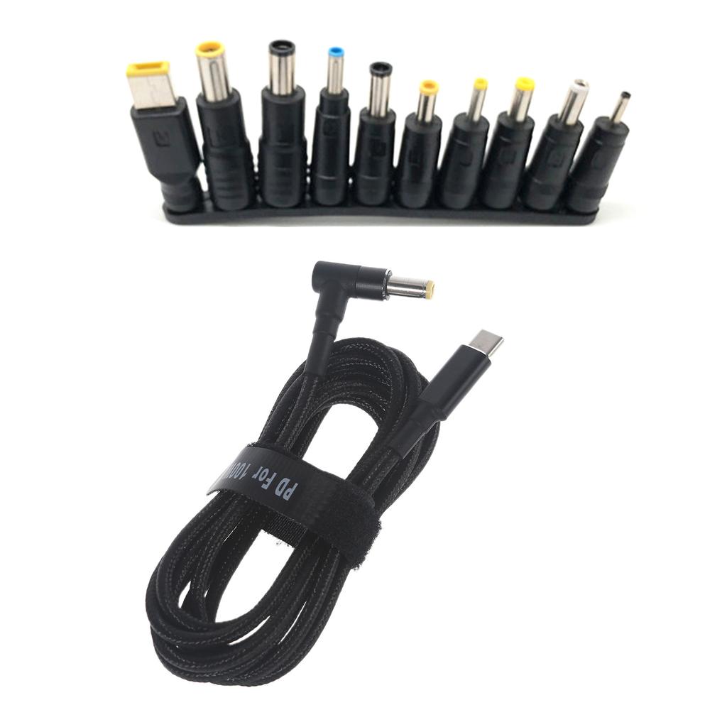 100W Universal Laptop Power Adapter Connector Charging Cable Cord USB Type C Notebook Charger Plug Jack Converter
