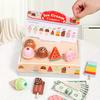 Деревянные игрушки для игры в мороженое, Мини-еда, Детские игрушки, Свадебная вечеринка, Пекарня, Десерт, Игровой домик, Декор