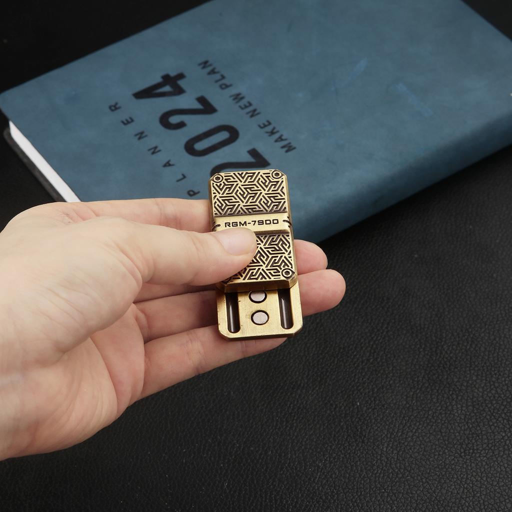 Metal Fidget Push Slider Magnetic Slider Card Mini Sensory Toys Sound Wave Decompression EDC Adult Office Desk Toys