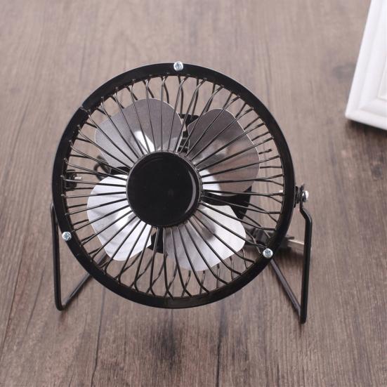 4 inch Portable Metal Mute Table USB Charged Cooling Fan Home Office Air