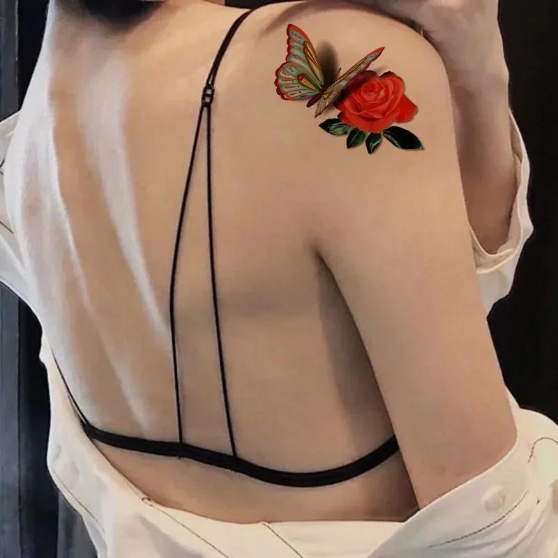 Waterproof 3D Tattoo Sticker Removable Women Temporary Fake Tattoo Sticker Mini Colorful Butterfly DIY Tattoo Sticker Body Art