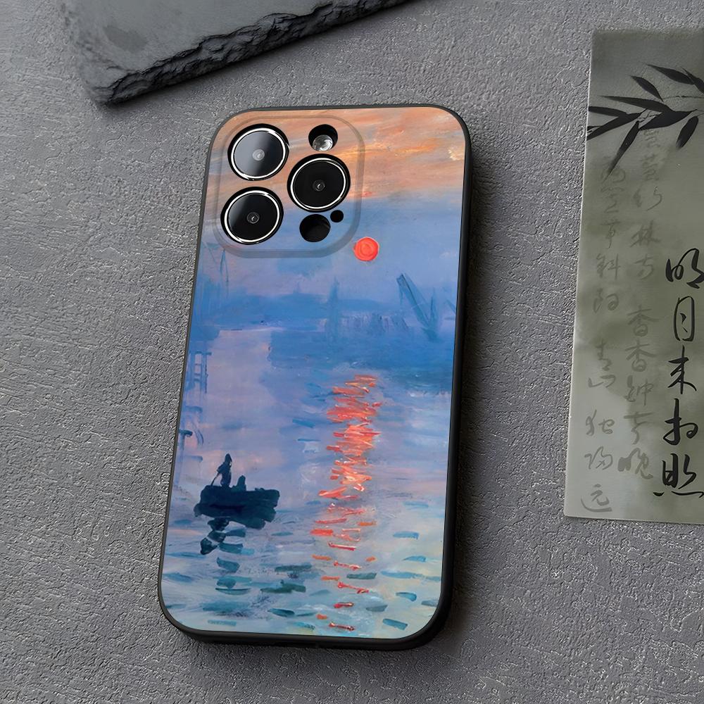 Claude Monet Impressionist Art Phone Case Funda For Iphone 13 17 16 11 15ProMax 14 12 Pro Xs Max Mini Xr X 7 8 6 6s Plus Covers