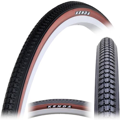 Bicycle Tire 27" X 1 1/4 (32-630) Brown Sidewall Retro Road Kenda K103 Bw