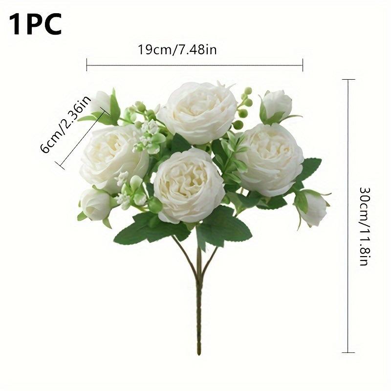 4 пучка искусственных пионов - Искусственные букеты пионов для свадьбы, дома, St. День святого Патрика, Пасхальные украшения, Эстетичный декор комнаты