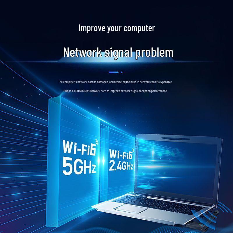 WiFi 6 Gaming Wireless Network Card - Dual-Band 5G Receiver for Desktop PCs