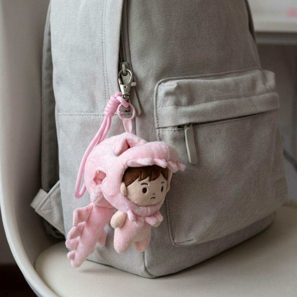 With Lanyard Dinosaur Skeleton Plush Pendant Bag Hanging Charm Funny Doll Hat Key Decor