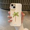 Simple Coconut Tree Suitable for Apple 16 Mobile Phone Case IPhone 15/14plus Creative 12 Lychee Pattern 11 Silicone