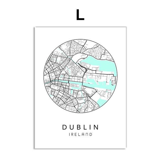 Скандинавский минималистичный холст, картина с картой мира, плакат, Бостен Лэндон, Нью-Йорк, настенное искусство, украшение для дома, комнаты, цитаты, без рамки