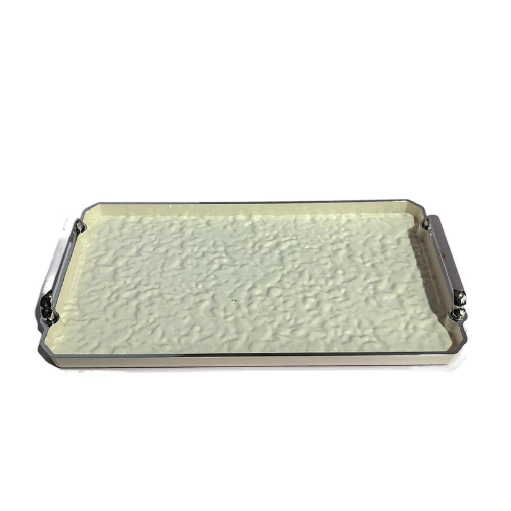 Декоративный поднос для хранения с эффектом ряби воды Легкая роскошь Десертная тарелка Прозрачный поднос для чайных чашек Домашний