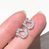 Zircon Horseshoe Buckle Small Stud Earrings, Simple Korean Versatile Women'S Fashion Earrings, Light Luxury Earrings With Temperament
