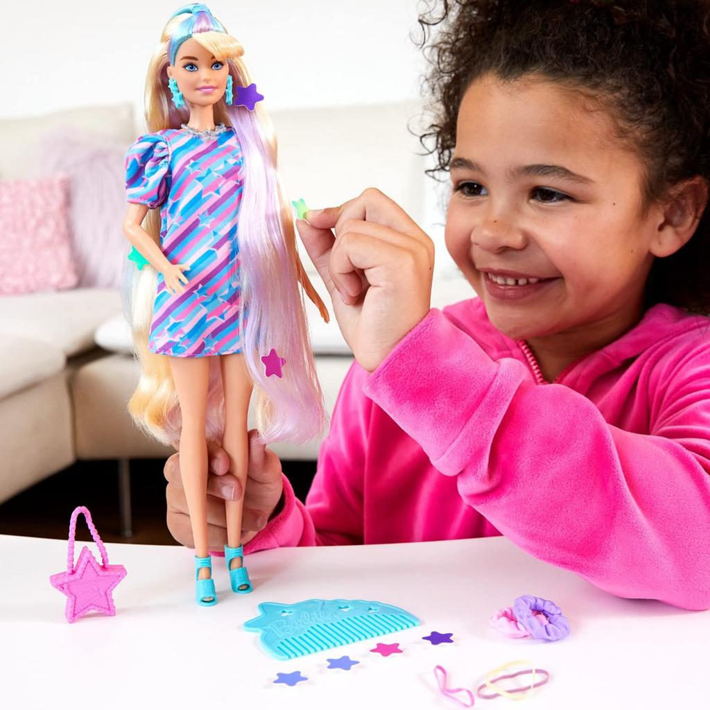 Барби Супер Милая Укладка Игра с Супер Длинными Волосами и Аксессуаром 3 и HCM88 Волосы [Кукла для переодевания] [Набор кукол] [Возраст]