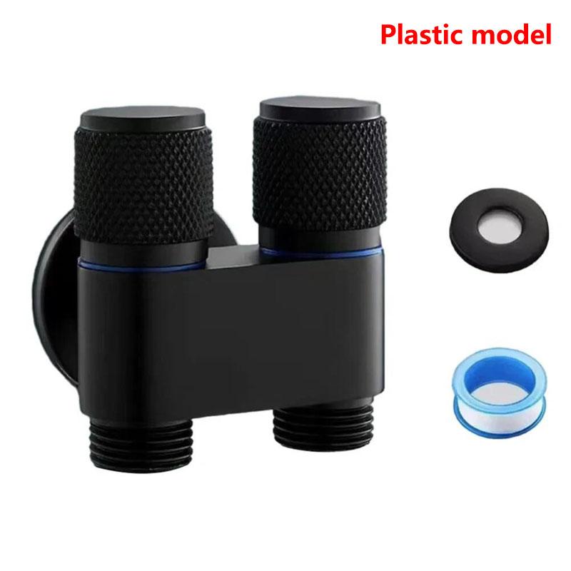 Универсальный кран-клапан для стиральной машины Автоматический клапан остановки воды Алюминиевый сплав, 3 выхода, Угловой кран для прачечной, ванной комнаты